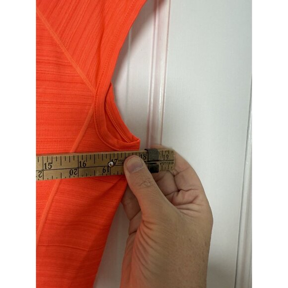 Athleta Short Sleeve Half Zip Orange Running Workout Top Size Medium - Picture 12 of 12